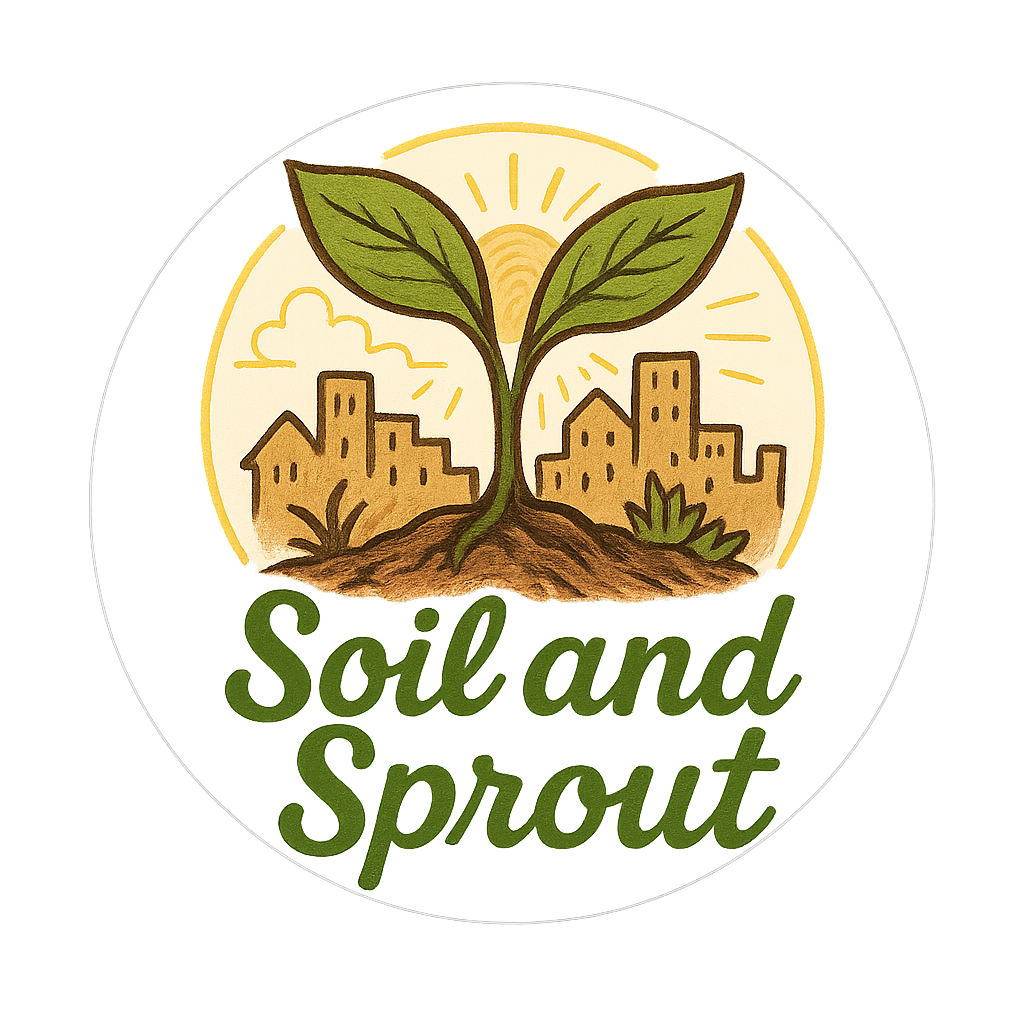 SoilandSproutFarms.com official badge. Copyright 2025 ABD Publishing
